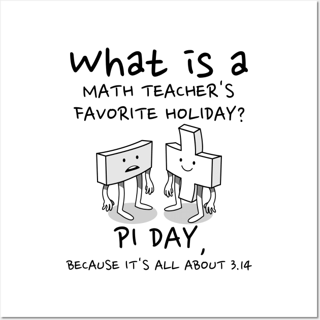 Math Teacher Pi Day Pun gift Wall Art by RJS Inspirational Apparel